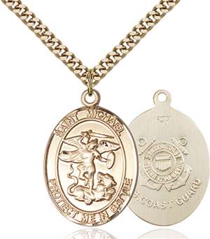 1173GF3/24G <br/>Gold Filled St. Michael the Archangel Pendant