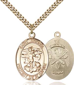 1173GF5/24G <br/>Gold Filled St. Michael the Archangel Pendant