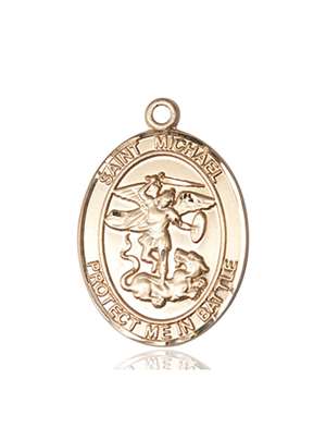 1173KT <br/>14kt Gold St. Michael Medal