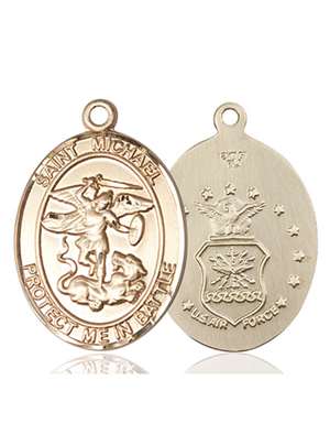 1173KT1 <br/>14kt Gold St. Michael Medal
