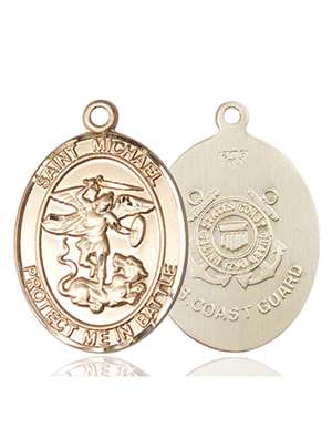 1173KT3 <br/>14kt Gold St. Michael the Archangel Medal