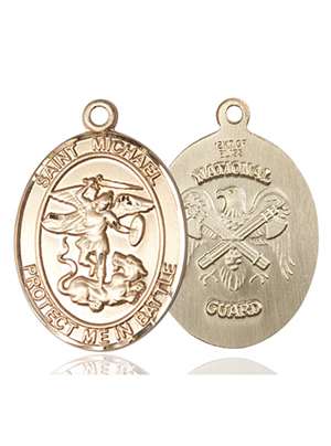 1173KT5 <br/>14kt Gold St. Michael the Archangel Medal