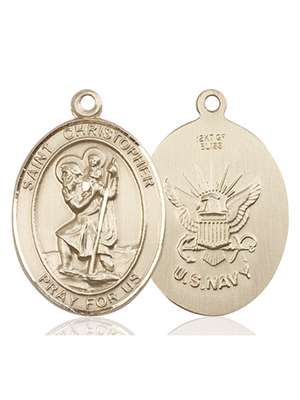 1173KT6 <br/>14kt Gold St. Michael the Archangel Medal