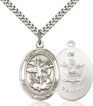 1173SS2/24S <br/>Sterling Silver St. Michael Pendant