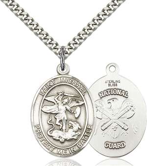 1173SS5/24S <br/>Sterling Silver St. Michael the Archangel Pendant