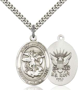 1173SS6/24S <br/>Sterling Silver St. Michael the Archangel Pendant