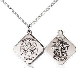 1180SS5/18SS <br/>Sterling Silver NAT'L GUARD DIAMOND Pendant