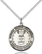 1183SS1/18SS <br/>Sterling Silver AIR FORCE/ST. CHRISTOPHER Pendant