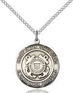 1183SS3/18SS <br/>Sterling Silver COAST GUARD/ST. CHRISTOPHER Pendant