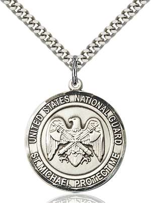1184SS5/24S <br/>Sterling Silver NAT'L GUARD/ST. MICHAEL Pendant