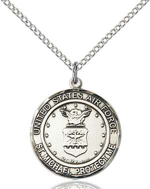 1185SS1/18SS <br/>Sterling Silver AIR FORCE/ST. MICHAEL Pendant