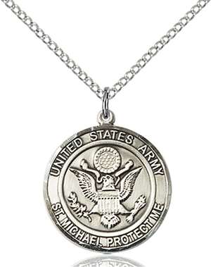 1185SS2/18SS <br/>Sterling Silver ARMY/ST. MICHAEL Pendant