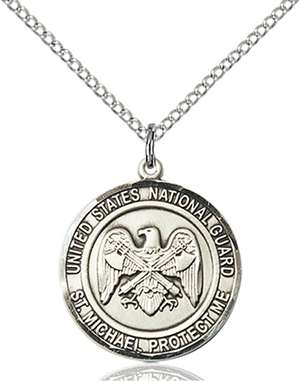 1185SS5/18SS <br/>Sterling Silver NAT'L GUARD/ST. MICHAEL Pendant