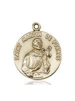 1196KT <br/>14kt Gold St. Martin de Porres Medal
