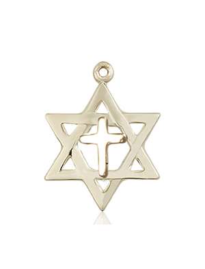 1209KT/KT <br/>14kt Gold Star of David Medal