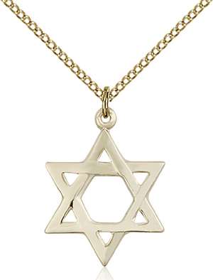 1210GF/18GF <br/>Gold Filled Star of David Pendant