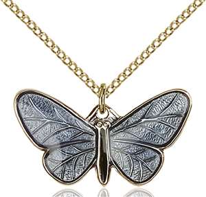 1250GF/18GF <br/>Gold Filled Butterfly Pendant