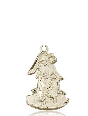 1251KT <br/>14kt Gold Guardian Angel Medal