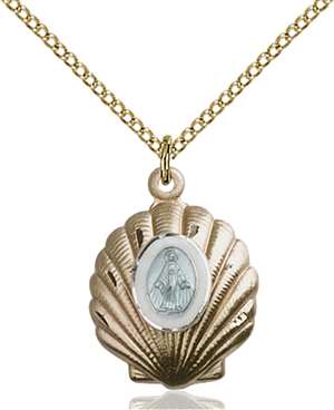 1258GF/18GF <br/>Gold Filled Miraculous Pendant