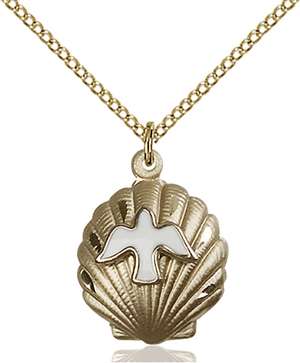 1259GF/18GF <br/>Gold Filled Shell / Holy Spirit Pendant