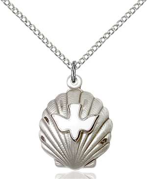 1259SS/18SS <br/>Sterling Silver Shell / Holy Spirit Pendant