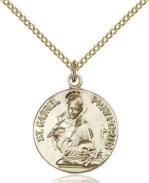 1363GF/18GF <br/>Gold Filled St. Gabriel of the Blessid Virgin Pend