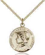 1464GF/18GF <br/>Gold Filled St. Elizabeth Ann Seton Pendant