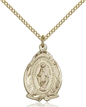 1481MGF/18GF <br/>Gold Filled Miraculous Pendant