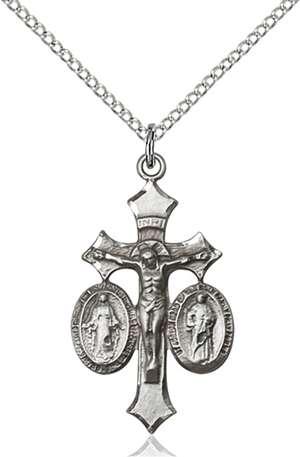 1485SS/18SS <br/>Sterling Silver Jesus, Mary & Joseph Pendant