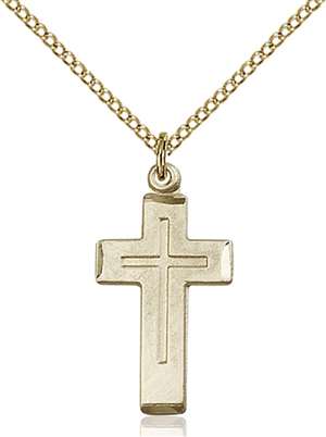 1529GF/18GF <br/>Gold Filled Cross Pendant