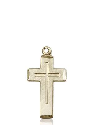 1529KT <br/>14kt Gold Cross Medal
