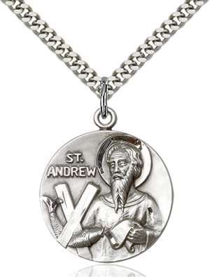1552SS/24S <br/>Sterling Silver St. Andrew Pendant