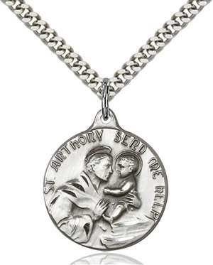 1602SS/24S <br/>Sterling Silver St. Anthony Pendant