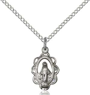 1610SS/18SS <br/>Sterling Silver Miraculous Pendant