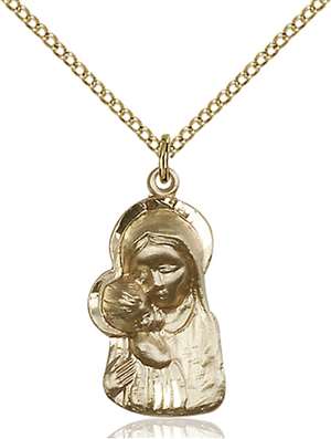 1612GF/18GF <br/>Gold Filled Madonna & Child Pendant
