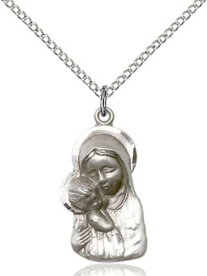 1612SS/18SS <br/>Sterling Silver Madonna & Child Pendant