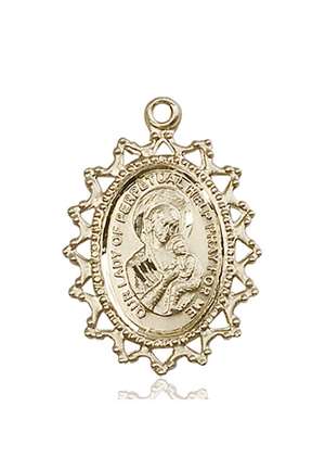 1619HKT <br/>14kt Gold O/L of Perpetual Help Medal