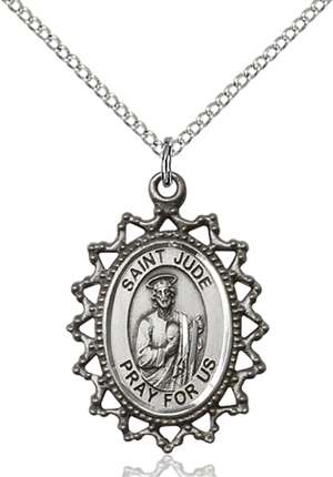 1619JSS/18SS <br/>Sterling Silver St. Jude Pendant