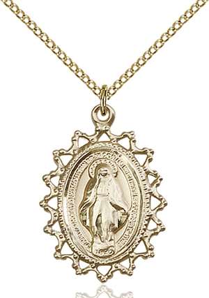 1619MGF/18GF <br/>Gold Filled Miraculous Pendant