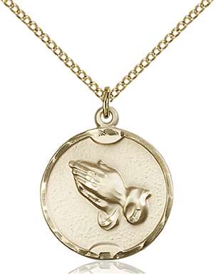 1629GF/18GF <br/>Gold Filled Praying Hands Pendant