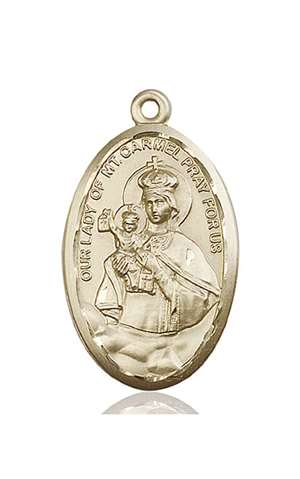 1656KT <br/>14kt Gold O/L of Mount Carmel Medal
