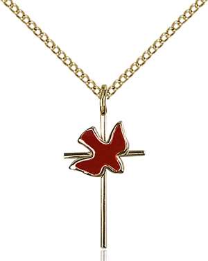 1812RGF/18GF <br/>Gold Filled Cross / Holy Spirit Pendant