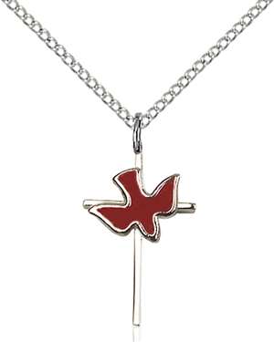 1812RSS/18SS <br/>Sterling Silver Cross / Holy Spirit Pendant