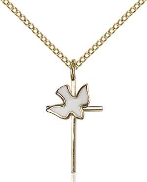 1812WGF/18GF <br/>Gold Filled Cross / Holy Spirit Pendant