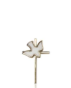 1812WKT <br/>14kt Gold Cross / Holy Spirit Medal