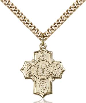 2004GF/24G <br/>Gold Filled Millennium Crucifix Pendant