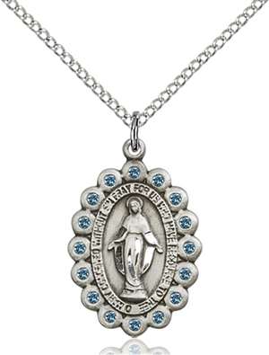 2009ASS/18SS <br/>Sterling Silver Miraculous Pendant