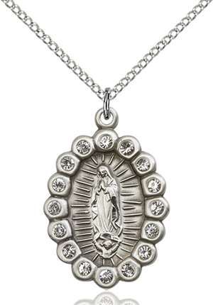 2009FCSS/18SS <br/>Sterling Silver O/L of Guadalupe Pendant