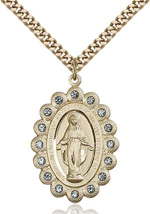 2010AGF/24G <br/>Gold Filled Miraculous Pendant