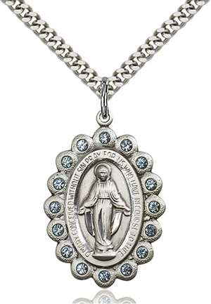 2010ASS/24S <br/>Sterling Silver Miraculous Pendant